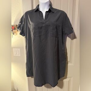 Universal Thread Women's Charcoal Button Down Shirt Dress
